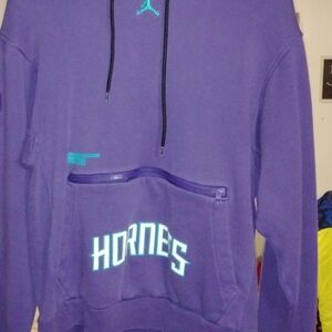 Jordan Purple Hoodie with Teal Accents